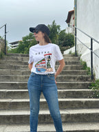 Camiseta IZENA Getxo · Puerto Viejo – de cuerpo entero en las escaleras del Puerto Viejo