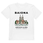 Camiseta de niños IZENA Baiona · Gótico & Río – en blanco, de frente