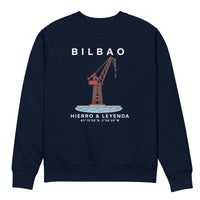Sudadera IZENA Bilbao · Grúa Carola Premium 350 g – en azul marino, de frente