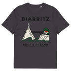 Camiseta IZENA Biarritz · Roca & Océano – en antracita, de frente