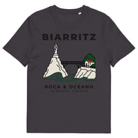Camiseta IZENA Biarritz · Roca & Océano – en antracita, de frente
