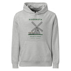 Sudadera con capucha IZENA Aixerrota · Molino y Viento – en gris jaspeado, de frente