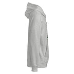 Sudadera con capucha IZENA Aixerrota · Molino y Viento – en gris jaspeado, de lado derecho