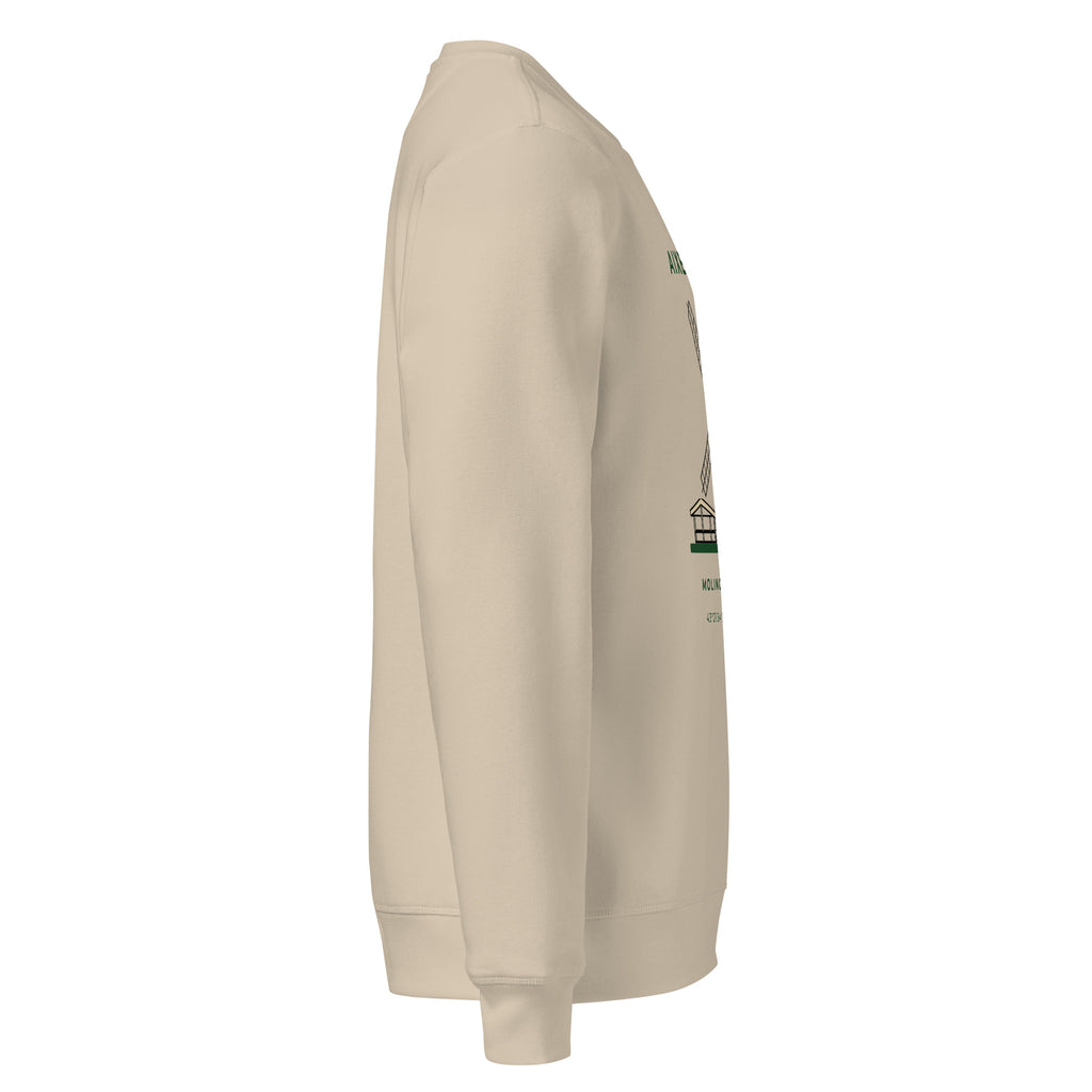 Sudadera IZENA Aixerrota · Molino y Viento – en arena, de lado derecho