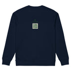 Sudadera IZENA Getxo · Puerto Viejo – en azul marino, espalda con el QR