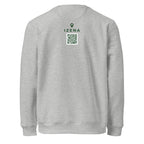 Sudadera IZENA Aixerrota · Molino y Viento – en gris jaspeado, espalda con el QR