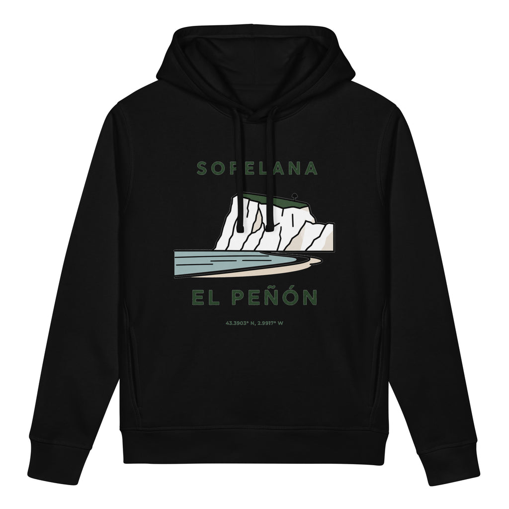 Sudadera con capucha IZENA Sopelana · El Peñón – en negro, de frente